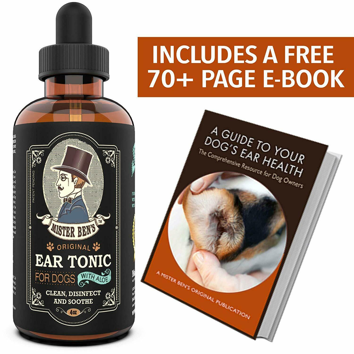 Mister Ben's Most Effective Dog Ear Treatment Cleanser Tonic w/Aloe