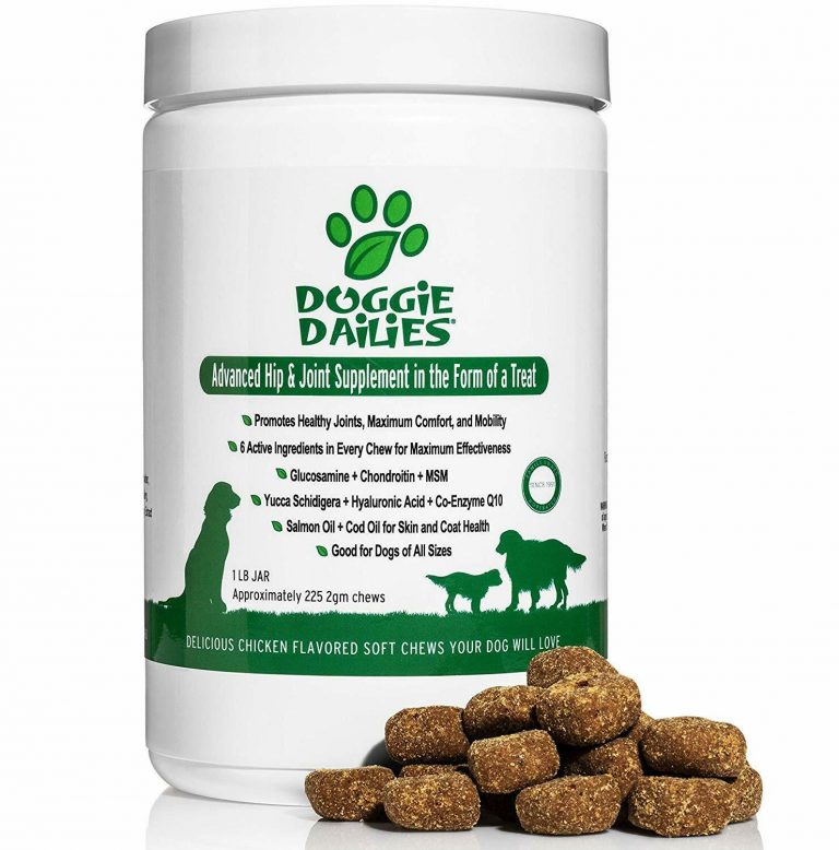 Doggie Dailies Glucosamine for Dogs 225 Soft Chews, Advanced Hip