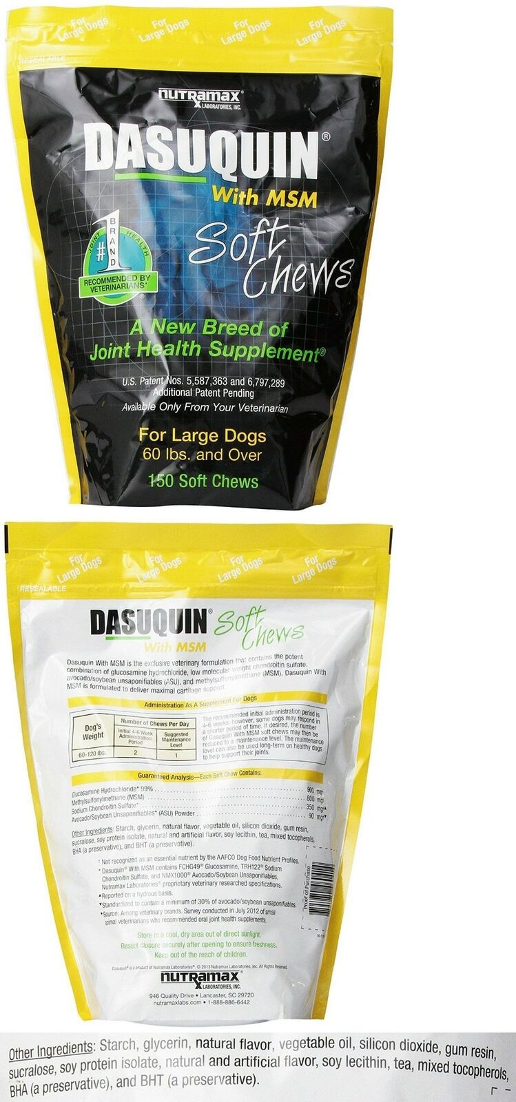 Nutramax Dasuquin with MSM Soft Joint Health Large Dog Supplement 84