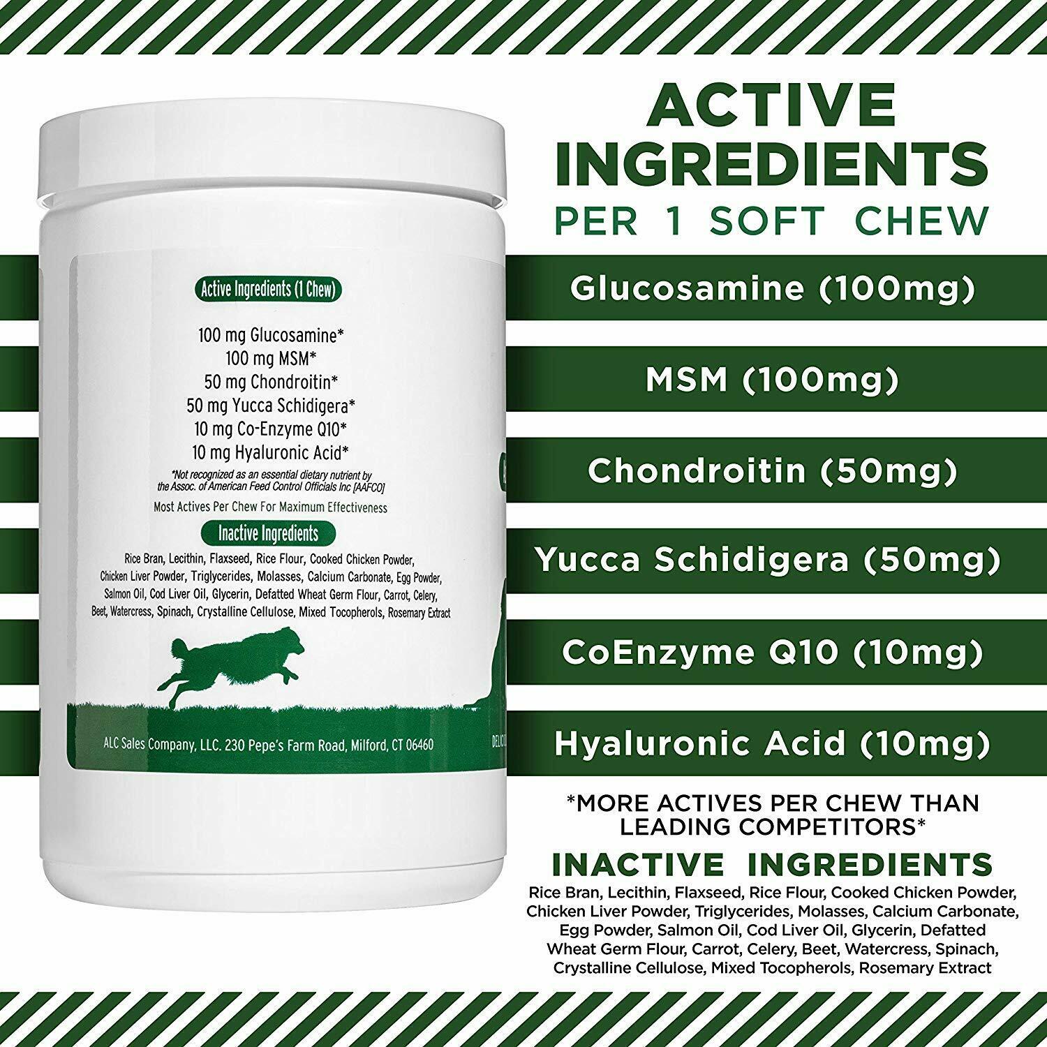 Doggie Dailies Glucosamine for Dogs 225 Soft Chews, Advanced Hip