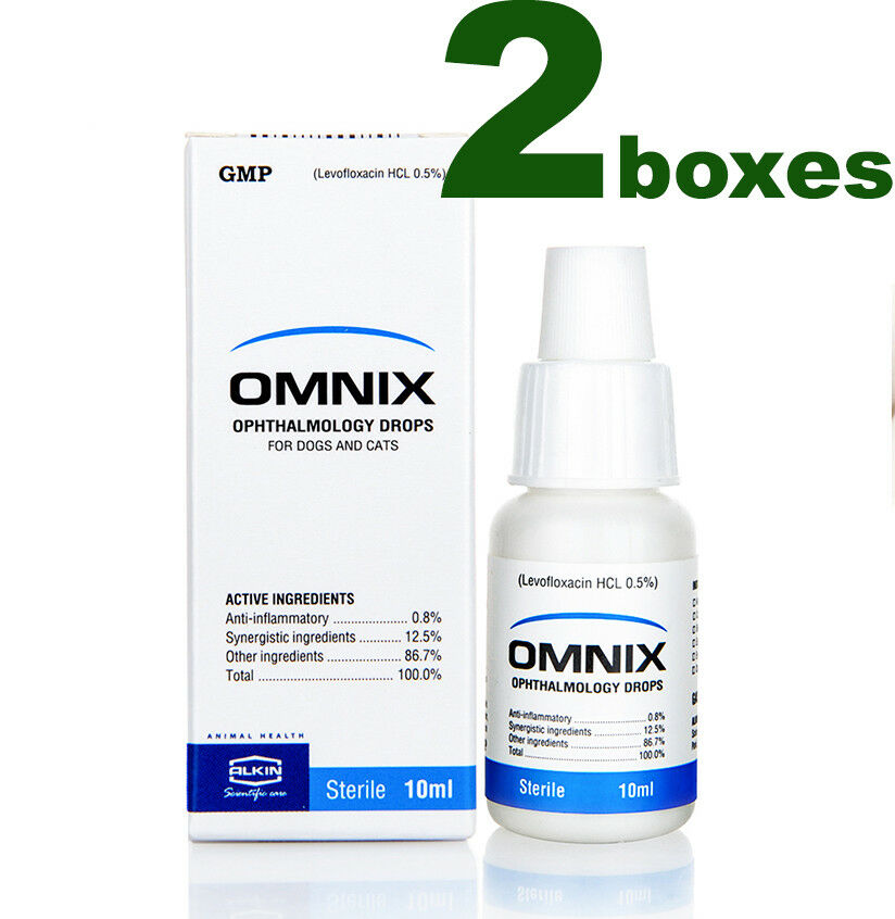 PET EYE DROPS ALKIN OMNIX For Bacterial Eye Infection, Dogs, Cats