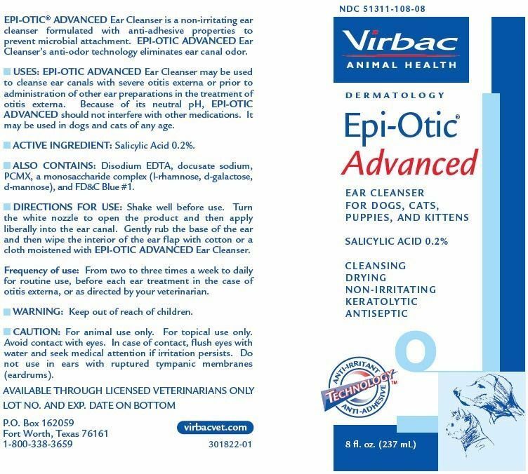 Virbac EpiOtic Advanced Ear Cleanser pet Chronic Otitis Externa puppy