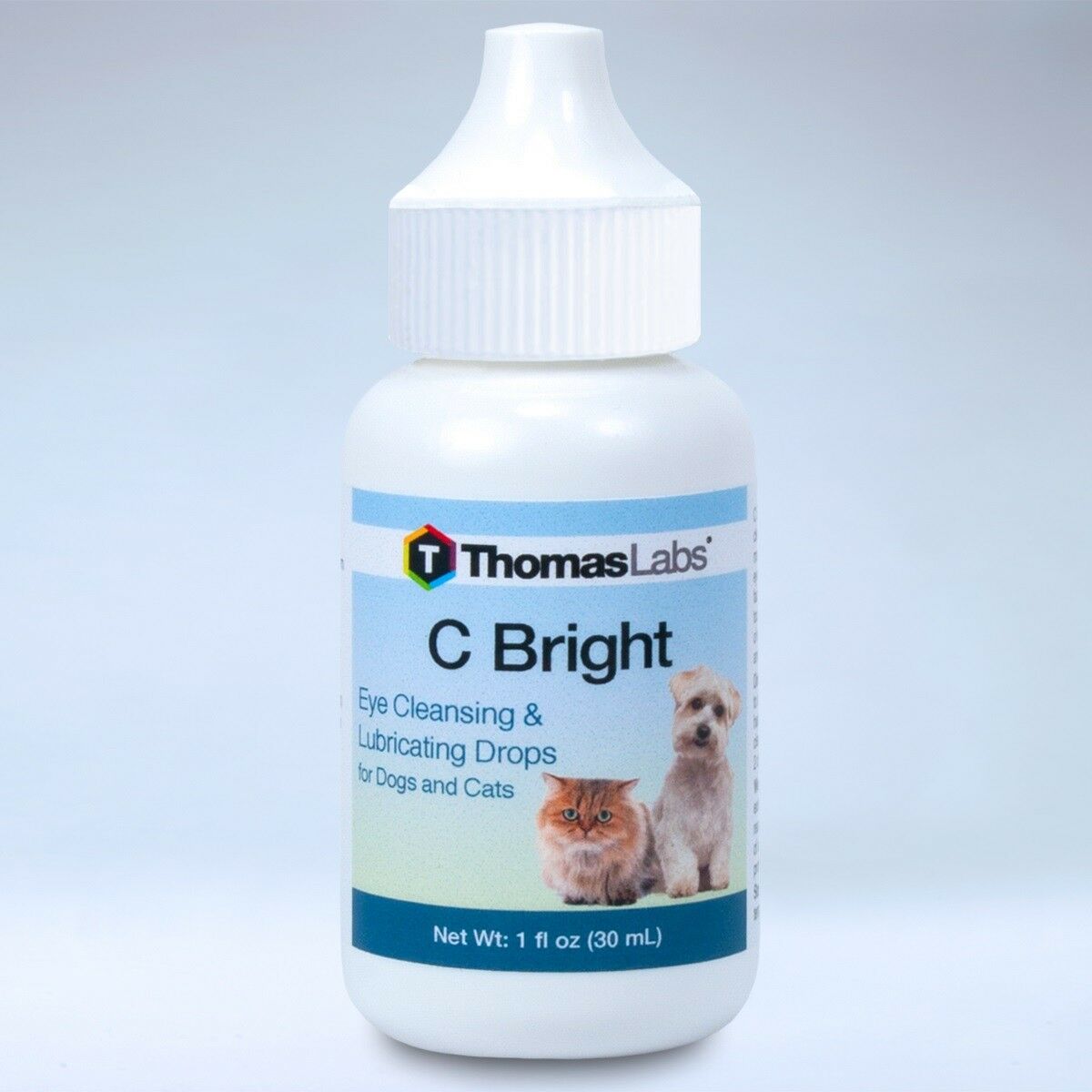 thomas Lab C Bright Eye Dogs & Cats Cleansing & Lubricating Drops 1oz