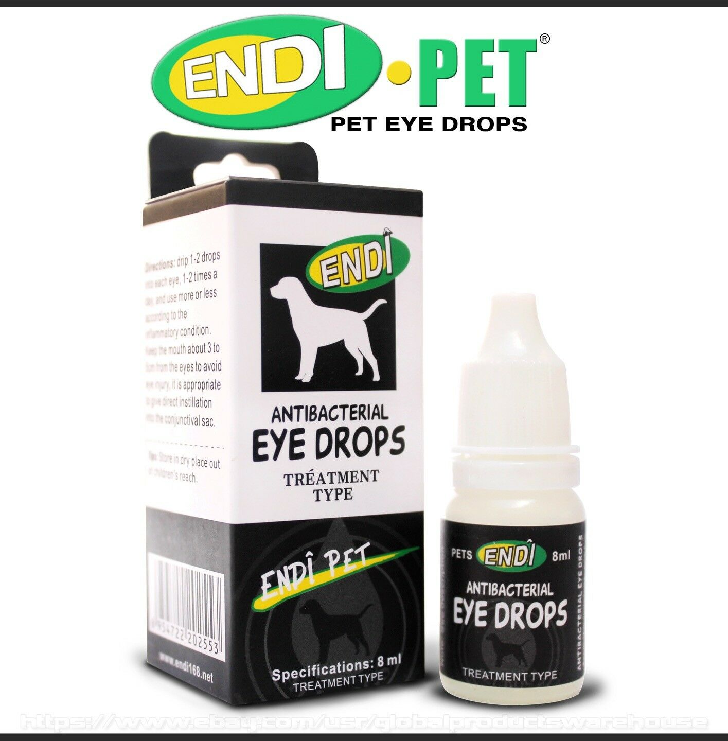 Dog Cat Pink Eye Drops Infection Conjunctivitis Dry Itch Red Irritation