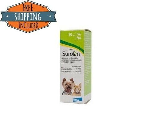 Surolan Ear Drops for Dogs and Cats 15 ml - 0.50 oz : buypetcentral